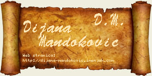 Dijana Mandoković vizit kartica